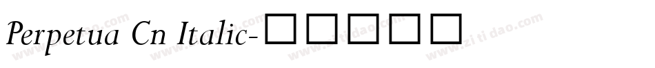 Perpetua Cn Italic字体转换